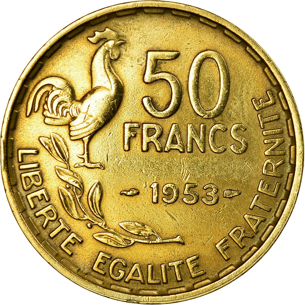 Münze, Frankreich, Guiraud, 50 Francs, 1953, Paris, SS, Aluminum-Bronze
