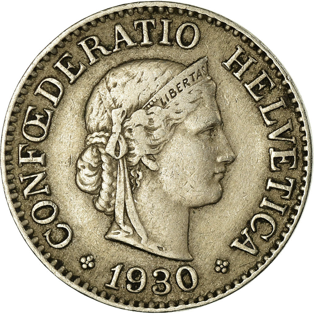 Münze, Schweiz, 10 Rappen, 1930, Bern, SS, Copper-nickel, KM:27