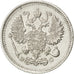 RUSSIA, 10 Kopeks, 1914, Saint-Petersburg, KM #20a.2, MS(63), Silver, 1.76