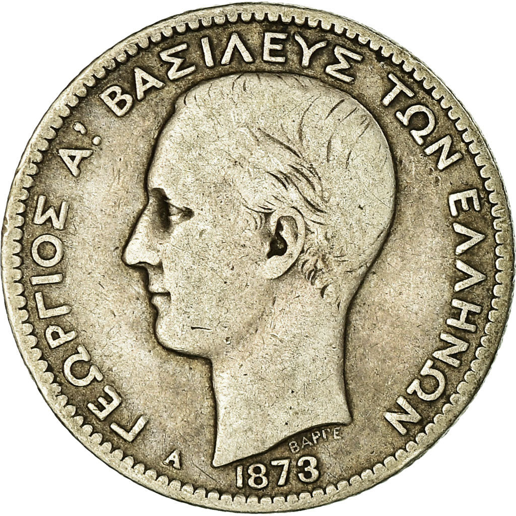 Coin, Greece, George I, Drachma, 1873, Paris, VF(20-25), Silver, KM:38