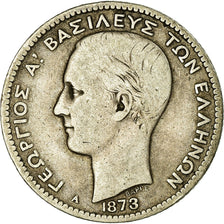 Coin, Greece, George I, Drachma, 1873, Paris, VF(20-25), Silver, KM:38