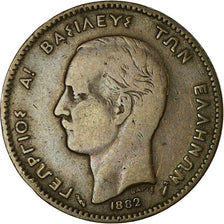 Coin, Greece, George I, 5 Lepta, 1882, VF(30-35), Copper, KM:54