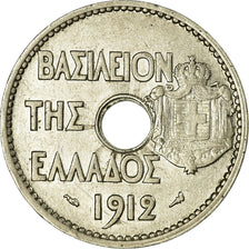 Coin, Greece, George I, 20 Lepta, 1912, AU(50-53), Nickel, KM:64