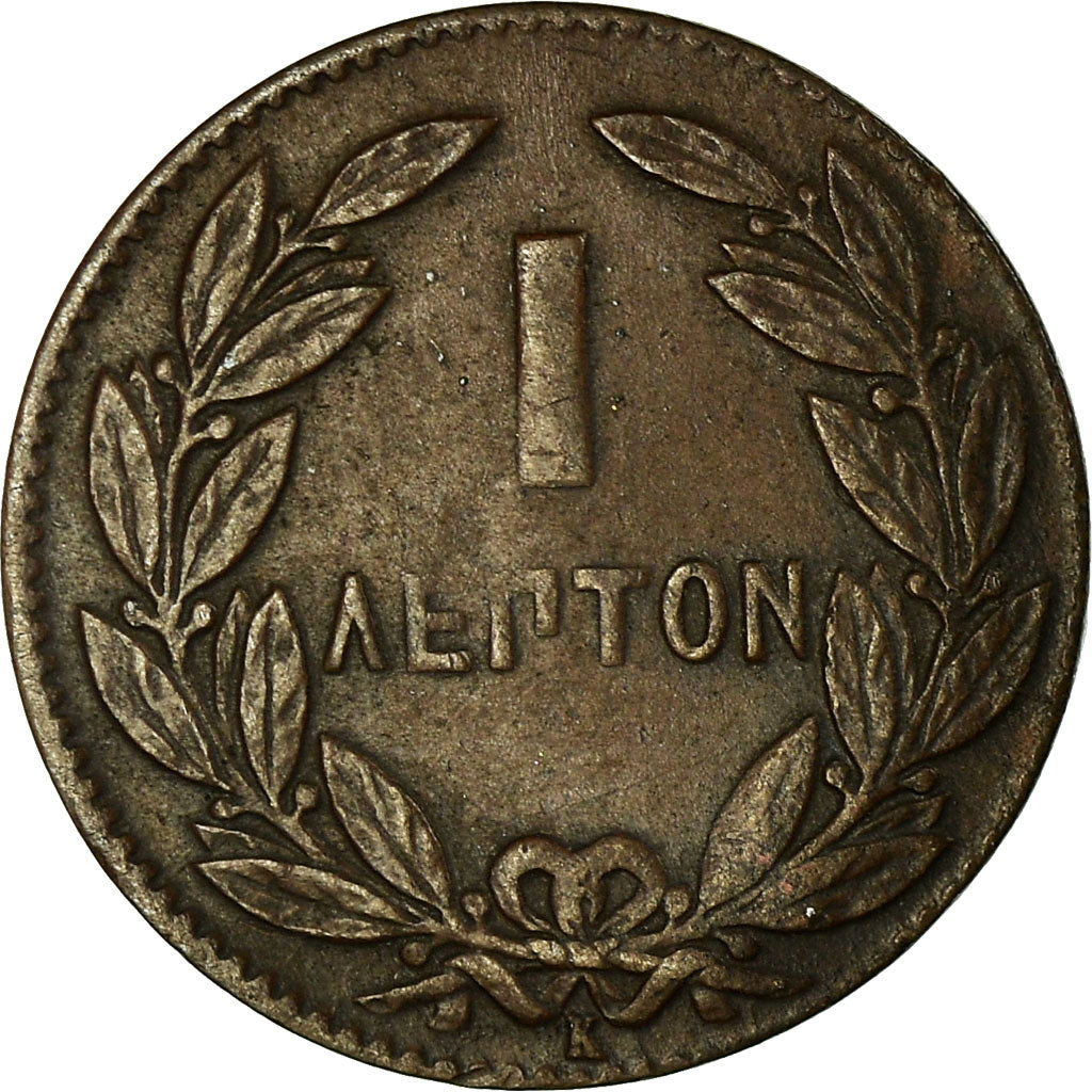Coin, Greece, George I, Lepton, 1878, EF(40-45), Copper, KM:52