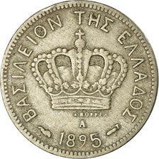 Coin, Greece, George I, 5 Lepta, 1895, Paris, VF(30-35), Copper-nickel, KM:58