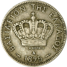 Coin, Greece, George I, 10 Lepta, 1895, Paris, EF(40-45), Copper-nickel, KM:59