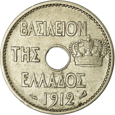 Coin, Greece, George I, 10 Lepta, 1912, EF(40-45), Nickel, KM:63