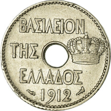 Coin, Greece, George I, 5 Lepta, 1912, AU(50-53), Nickel, KM:62