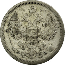 Moneta, Russia, Nicholas II, 15 Kopeks, 1907, Saint-Petersburg, BB+, Argento