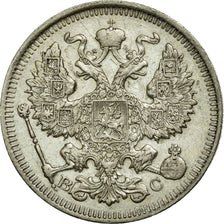 Moneda, Rusia, Nicholas II, 20 Kopeks, 1913, Saint-Petersburg, EBC, Plata