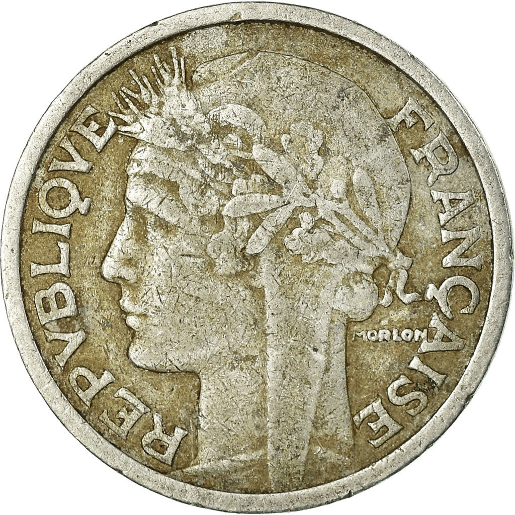 Coin, France, Morlon, 2 Francs, 1958, VF(20-25), Aluminum, KM:886a.1