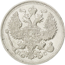 RUSSIA, 20 Kopeks, 1914, Saint-Petersburg, KM #22a.1, AU(55-58), Silver, 22,...