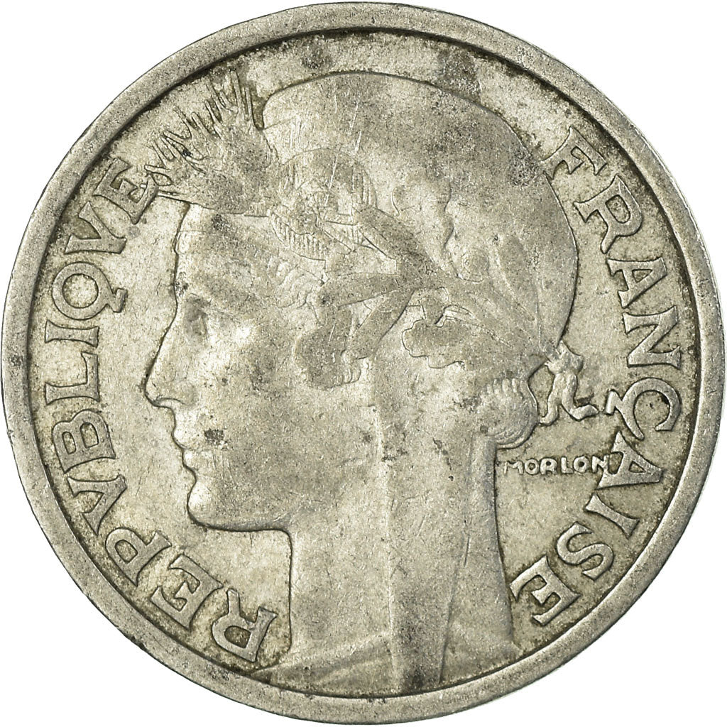 Moneta, Francia, Morlon, 2 Francs, 1959, MB+, Alluminio, KM:886a.1, Gadoury:538c