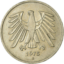 Münze, Bundesrepublik Deutschland, 5 Mark, 1975, Karlsruhe, SS, Copper-Nickel