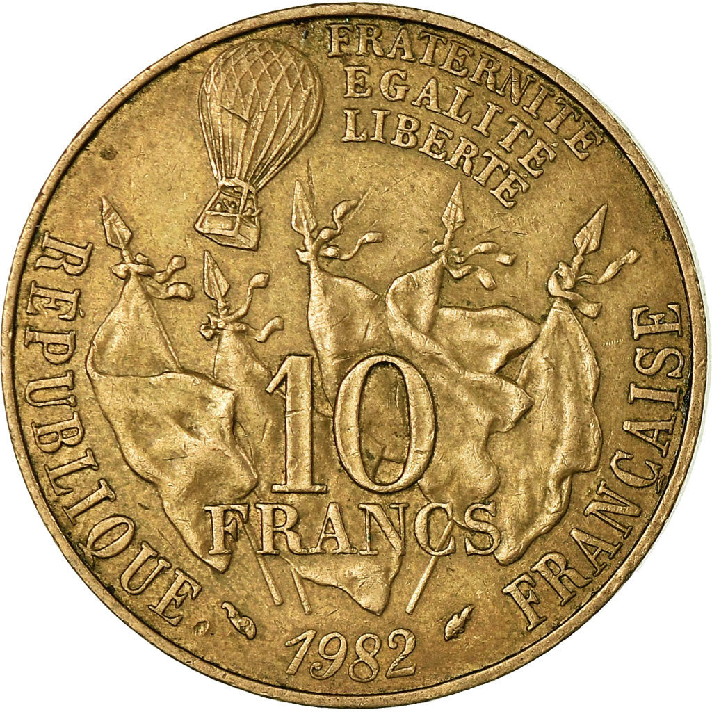 Coin, France, Gambetta, 10 Francs, 1982, EF(40-45), Nickel-Bronze, KM:950