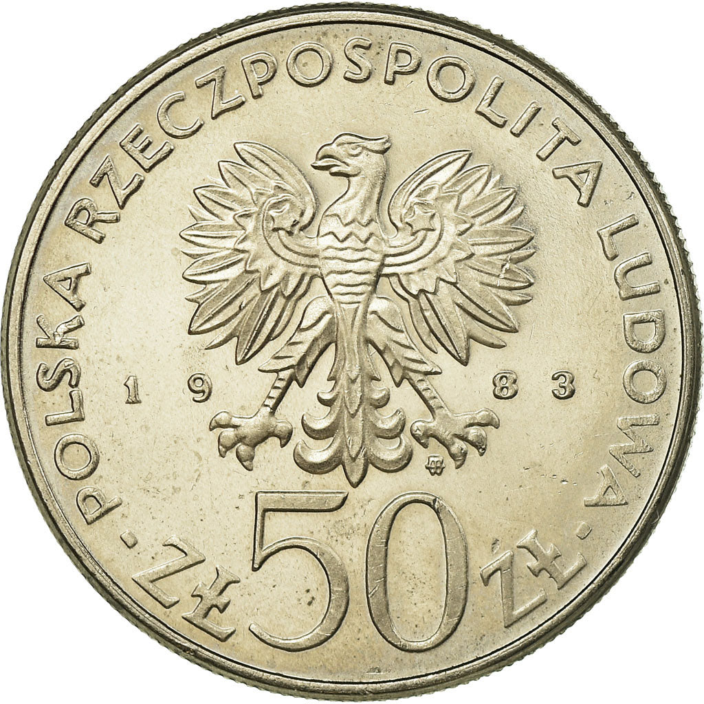 Munten, Polen, 50 Zlotych, 1983, Warsaw, ZF+, Copper-nickel, KM:145
