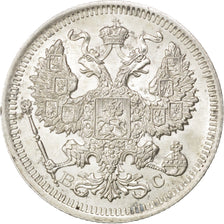RUSSIA, 20 Kopeks, 1915, KM #22a.2, MS(65-70), Silver, 3.60