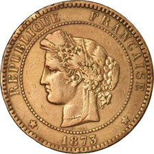 Coin, France, Cérès, 10 Centimes, 1873, Paris, VF(20-25), Bronze, KM:815.1