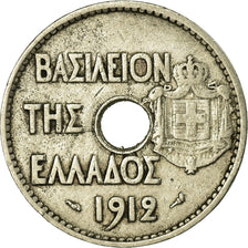 Coin, Greece, George I, 20 Lepta, 1912, VF(30-35), Nickel, KM:64