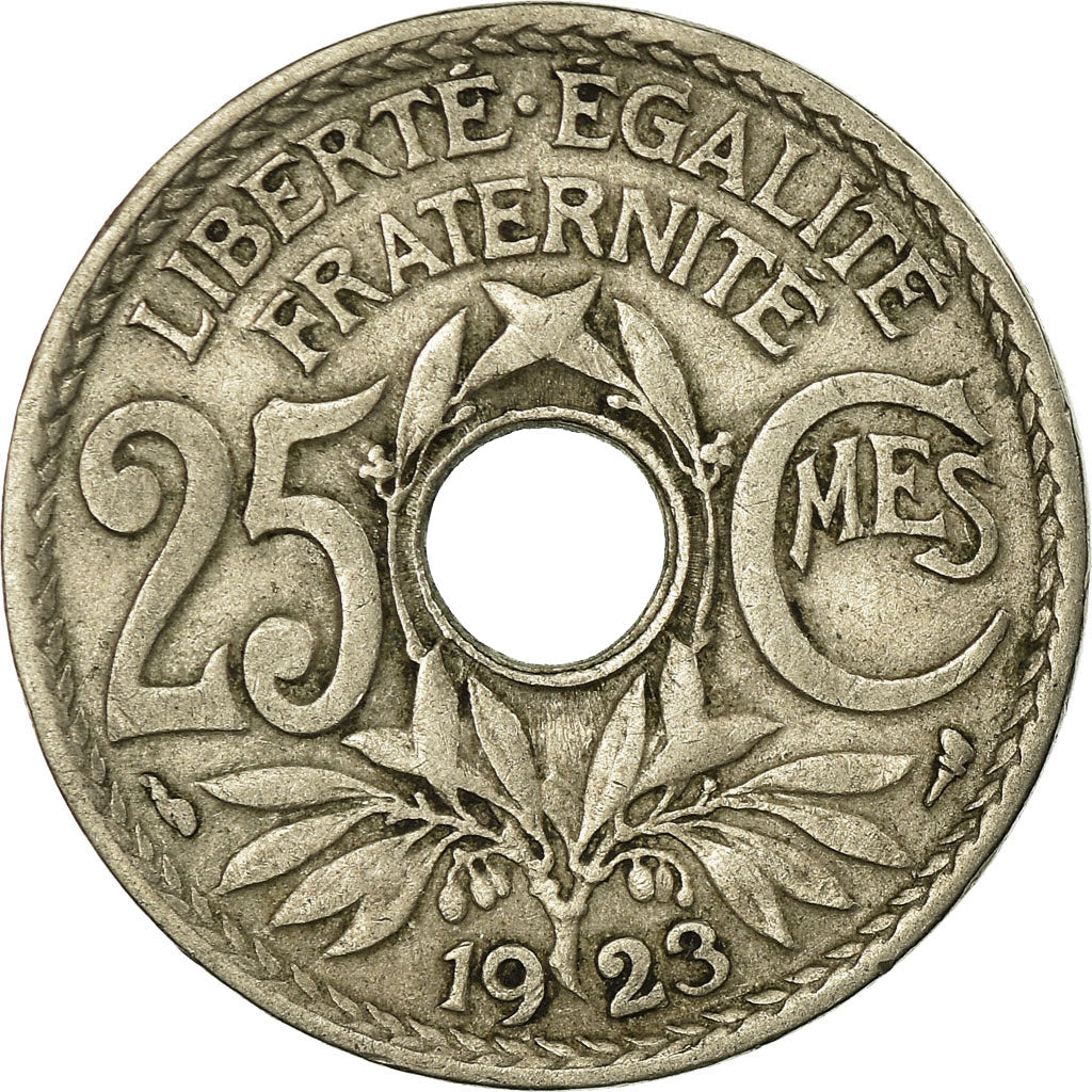 Coin, France, Lindauer, 25 Centimes, 1923, EF(40-45), Copper-nickel, KM:867a