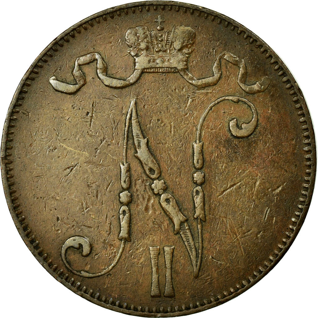 Monnaie, Finlande, Nicholas II, 5 Pennia, 1898, TTB+, Cuivre, KM:15