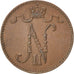 FINLAND, Penni, 1907, KM #13, AU(55-58), Copper, 15, 1.24