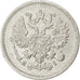 RUSSIA, 10 Kopeks, 1868, Saint-Petersburg, KM #20a.2, EF(40-45), Silver, 1.76