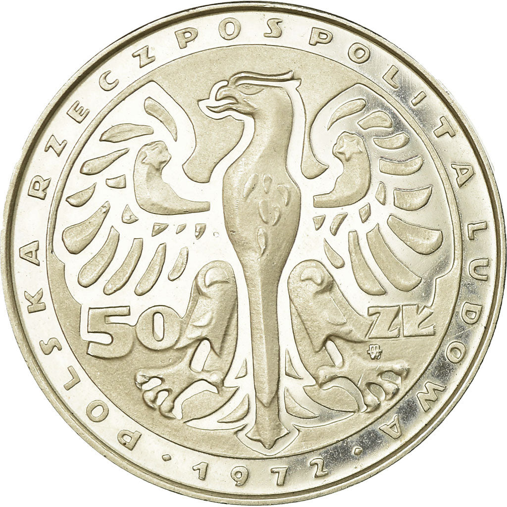 Monnaie, Pologne, 50 Zlotych, 1972, Warsaw, ESSAI, FDC, Argent, KM:Pr202