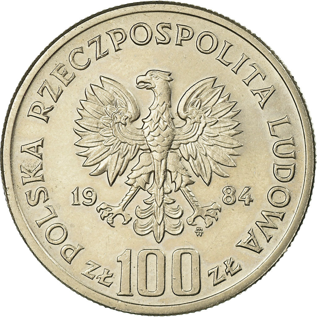 Moneta, Polska, 100 Zlotych, 1984, Warsaw, AU(50-53), Miedź-Nikiel, KM:151