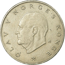 Moneta, Norvegia, Olav V, 5 Kroner, 1977, MB+, Rame-nichel, KM:420