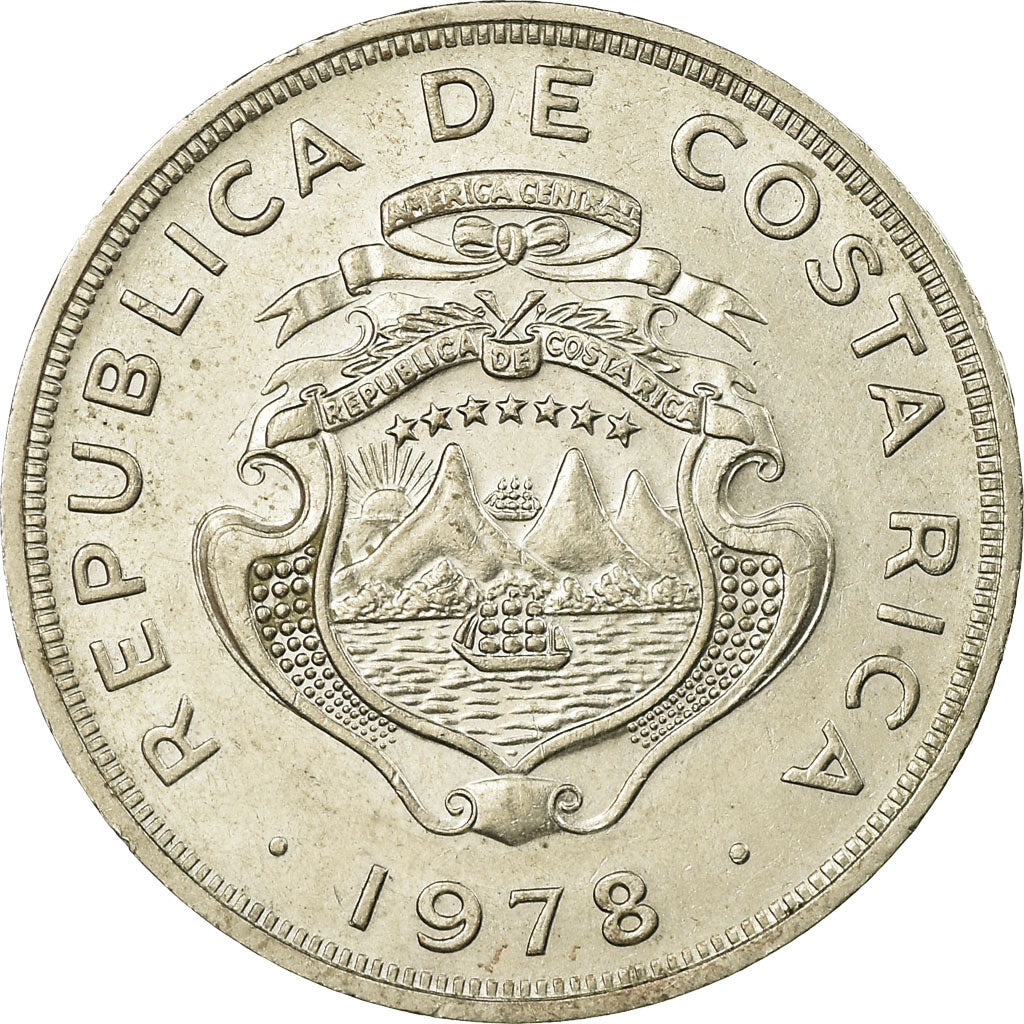 Coin, Costa Rica, 2 Colones, 1978, EF(40-45), Copper-nickel, KM:187.2