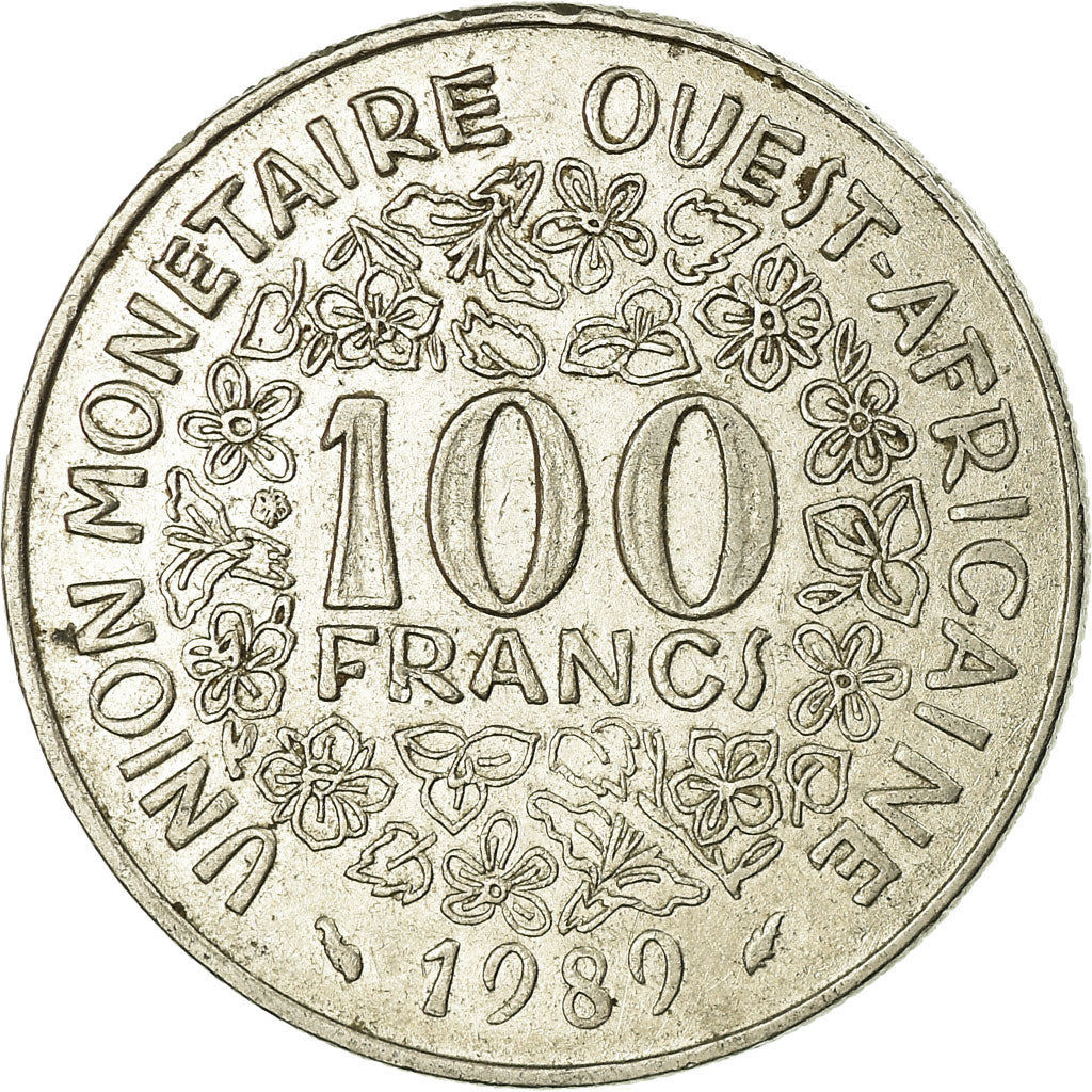 Moneta, Stati dell'Africa occidentale, 100 Francs, 1989, BB, Nichel, KM:4