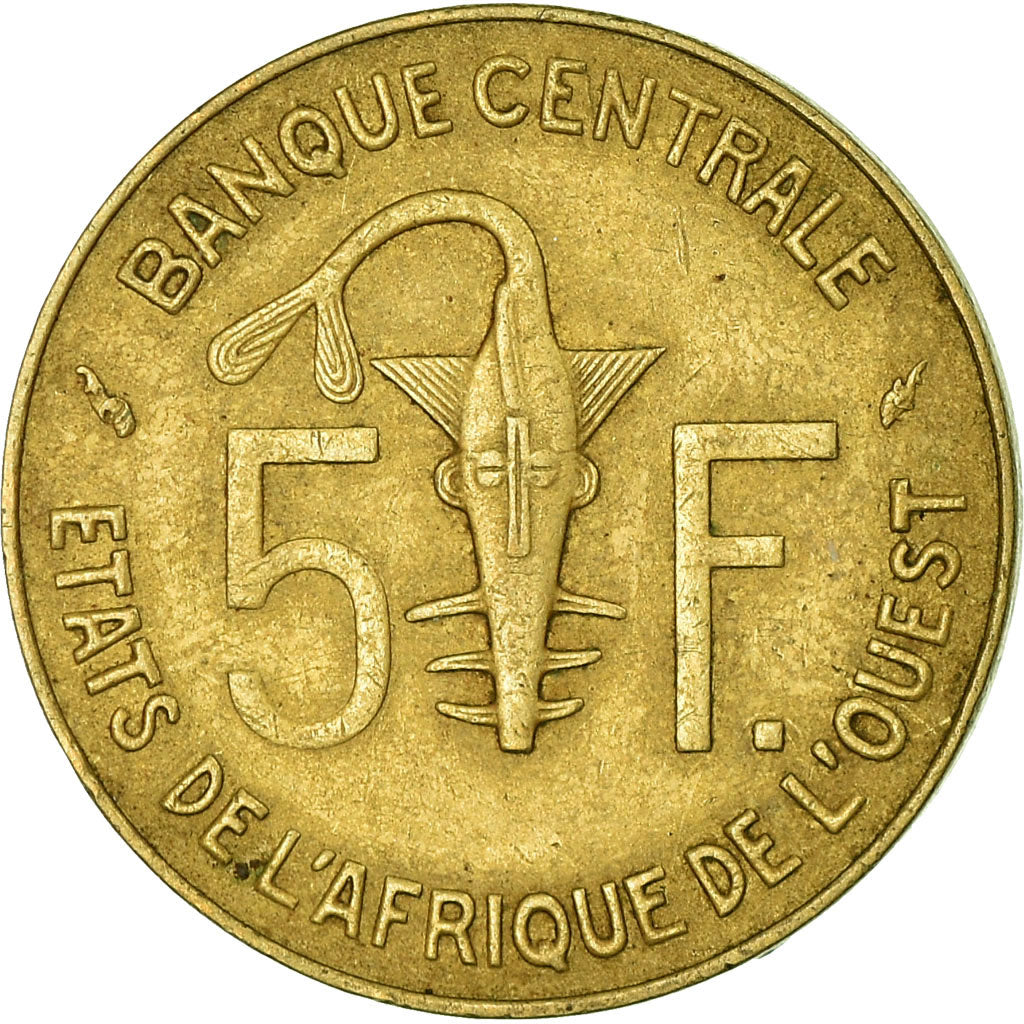 Monnaie, West African States, 5 Francs, 1994, TTB, Aluminum-Nickel-Bronze, KM:2a