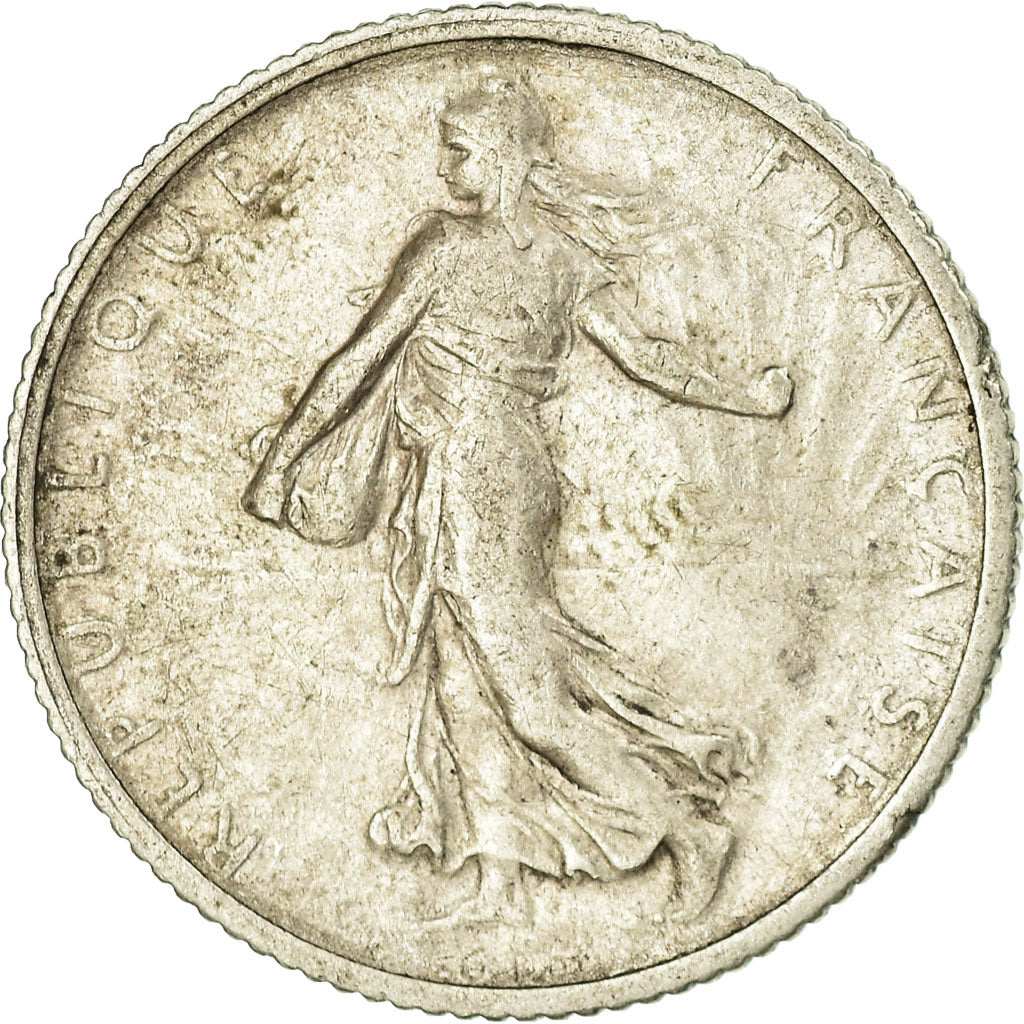Coin, France, Semeuse, Franc, 1909, Paris, VF(30-35), Silver, KM:844.1