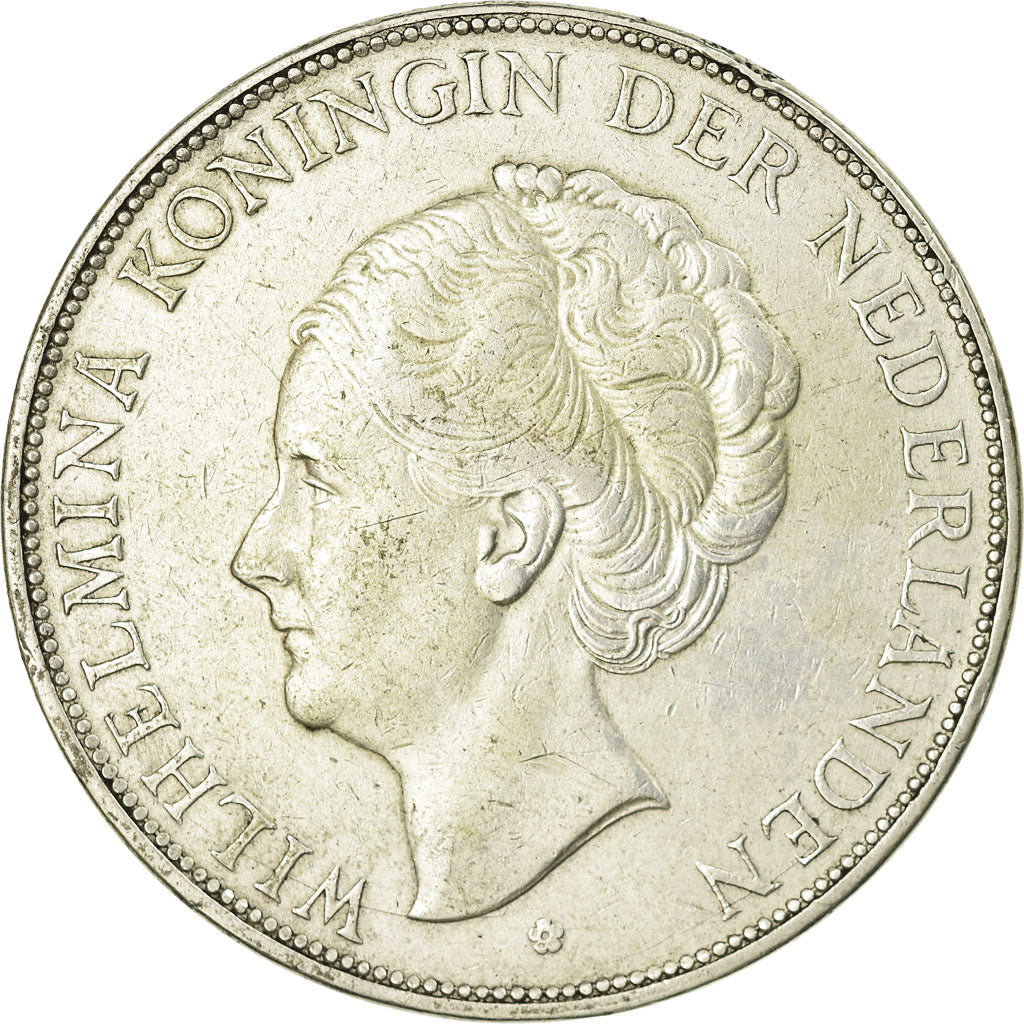 Moneta, Paesi Bassi, Wilhelmina I, 2-1/2 Gulden, 1930, BB+, Argento, KM:165