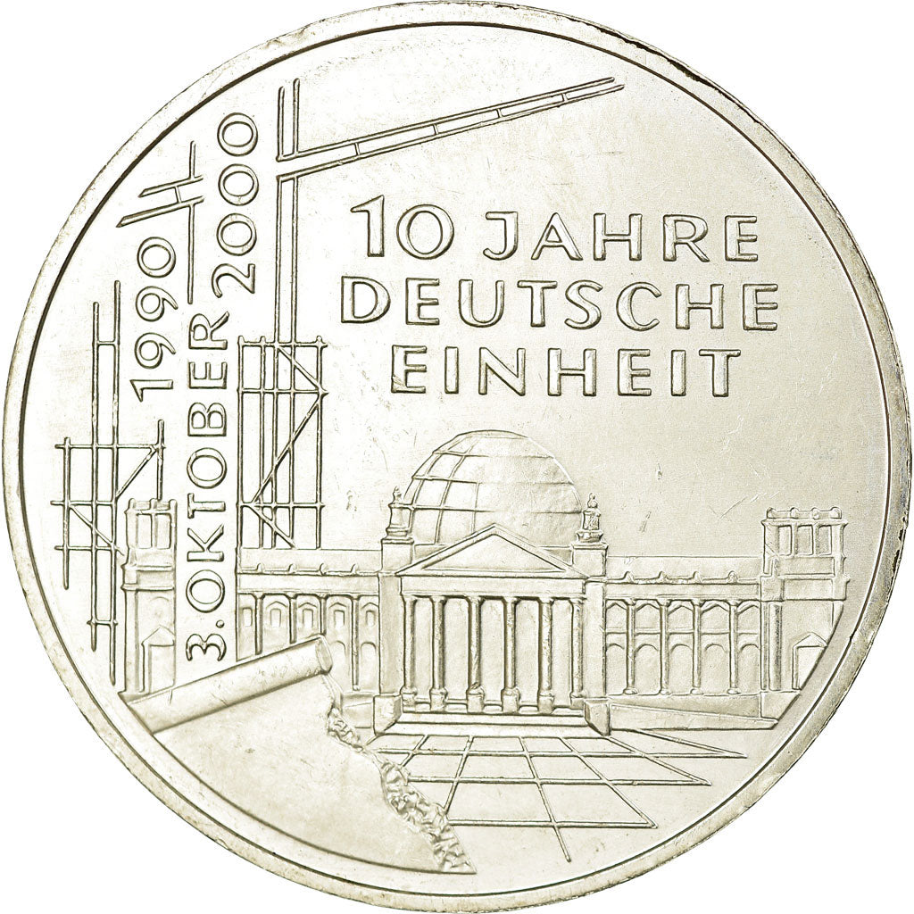 Coin, GERMANY - FEDERAL REPUBLIC, 10 Mark, 2000, Munich, AU(55-58), Silver