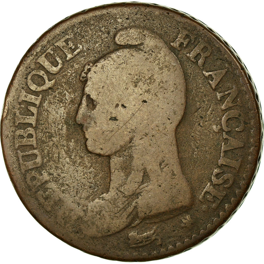 Münze, Frankreich, Dupré, Decime, AN 7, Paris, SGE, Bronze, KM:644.1