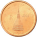 Italy, 2 Euro Cent, 2002, AU(55-58), Copper Plated Steel, KM:211