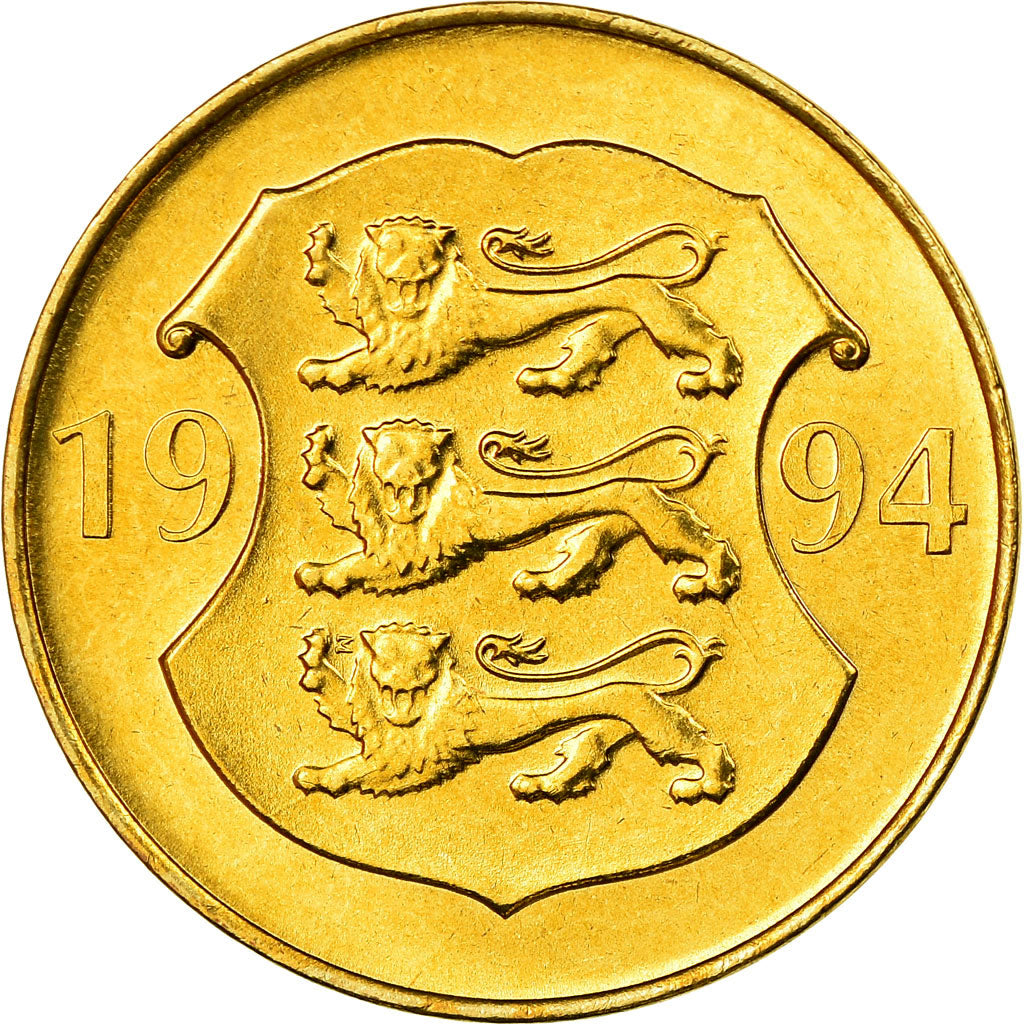 Moneta, Estonia, 5 Krooni, 1994, SPL, Alluminio-bronzo, KM:30
