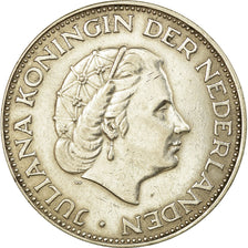 Coin, Netherlands, Juliana, 2-1/2 Gulden, 1961, EF(40-45), Silver, KM:185