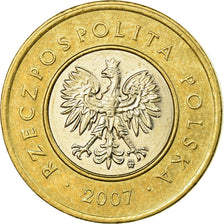 Coin, Poland, 2 Zlote, 2007, Warsaw, AU(50-53), Bi-Metallic, KM:283