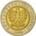 Coin, Poland, 5 Zlotych, 1994, Warsaw, VF(30-35), Bi-Metallic, KM:284