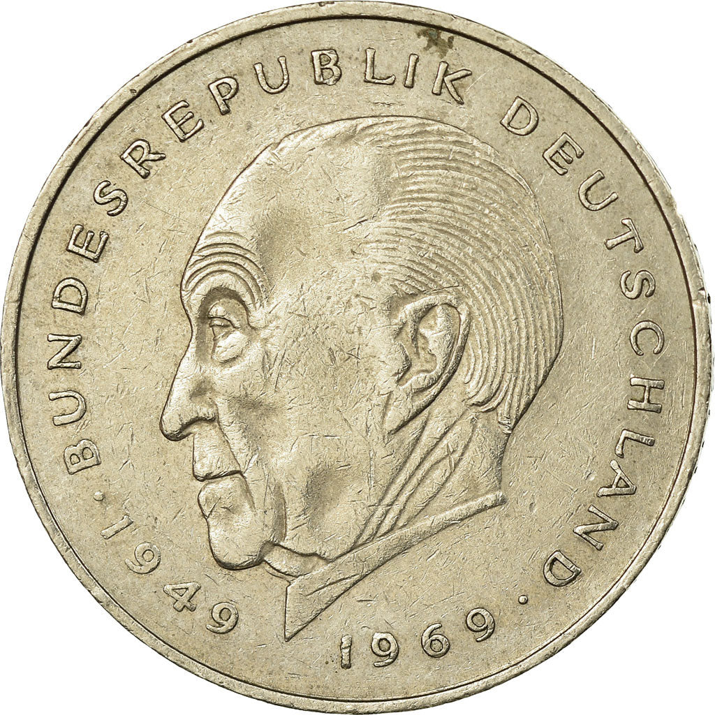 Coin, GERMANY - FEDERAL REPUBLIC, 2 Mark, 1969, Hambourg, EF(40-45)