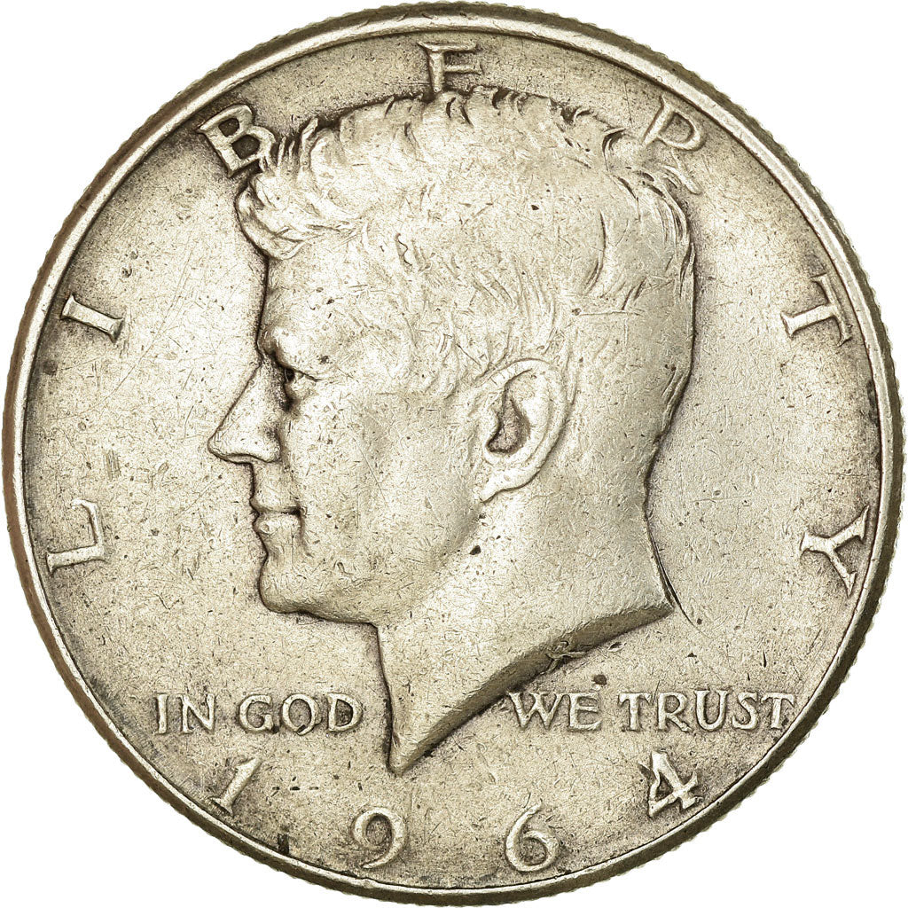 Coin, United States, Kennedy Half Dollar, Half Dollar, 1964, U.S. Mint