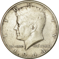 Coin, United States, Kennedy Half Dollar, Half Dollar, 1964, U.S. Mint
