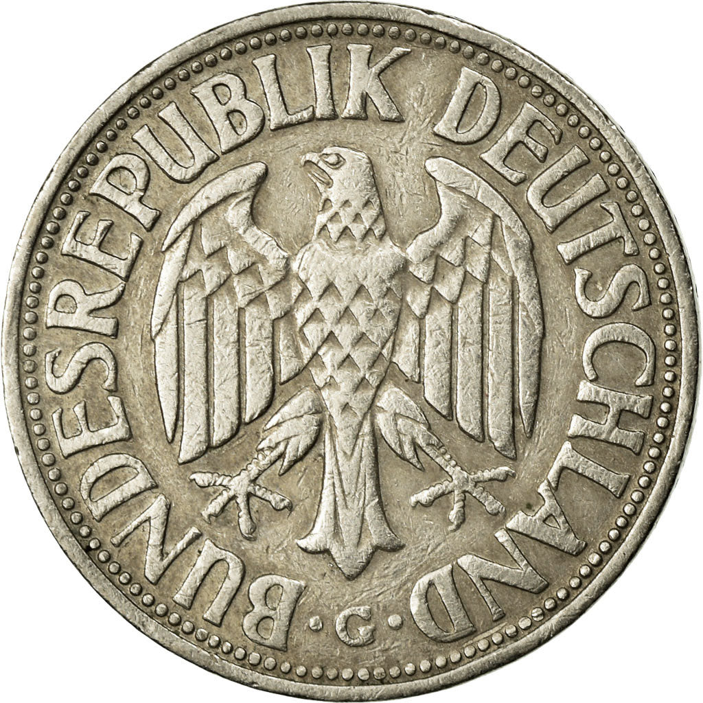 Coin, GERMANY - FEDERAL REPUBLIC, Mark, 1955, Karlsruhe, AU(50-53)