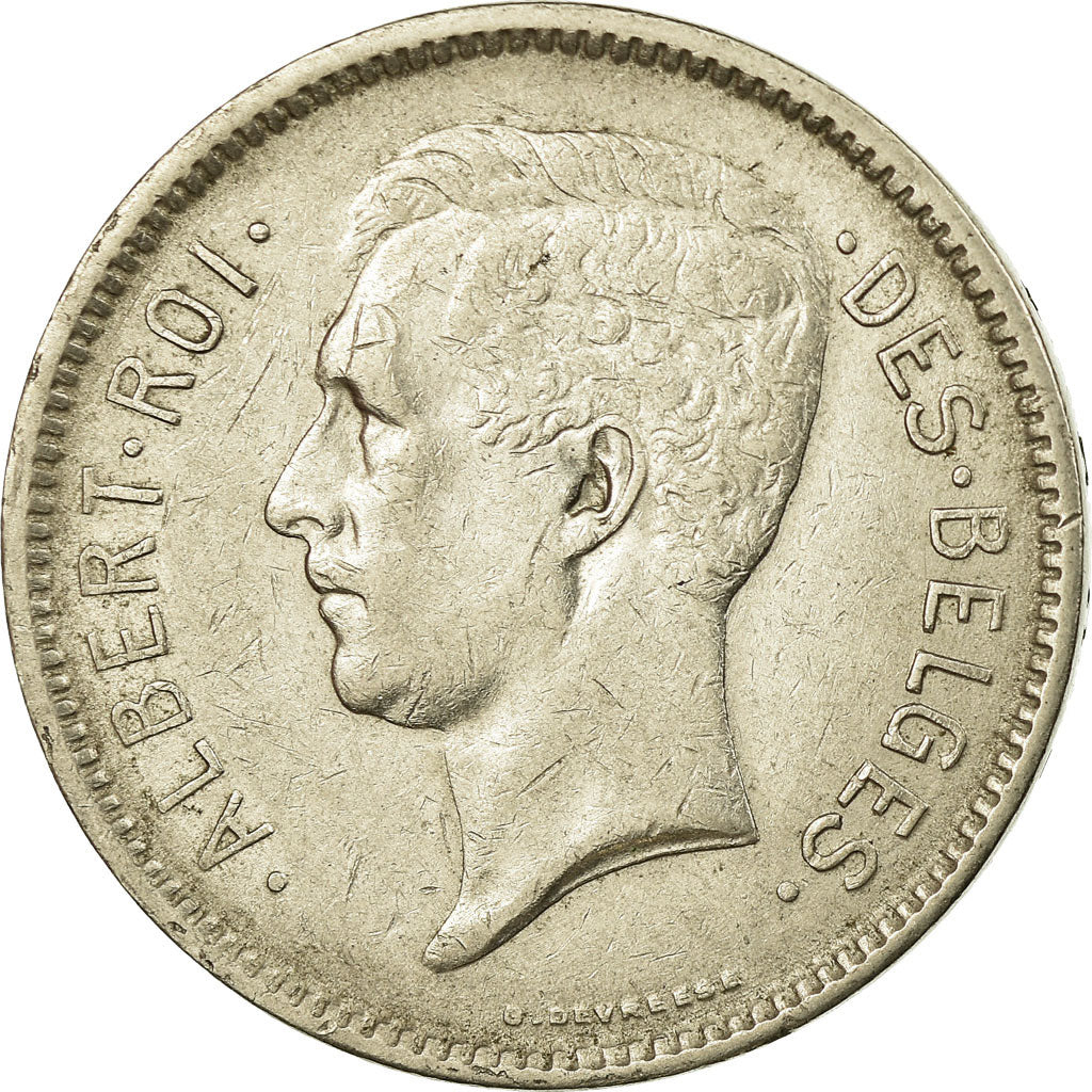 Coin, Belgium, 5 Francs, 5 Frank, 1933, EF(40-45), Nickel, KM:97.1