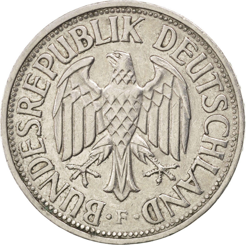 GERMANY - FEDERAL REPUBLIC, Mark, 1954, Stuttgart, KM #110, EF(40-45),...