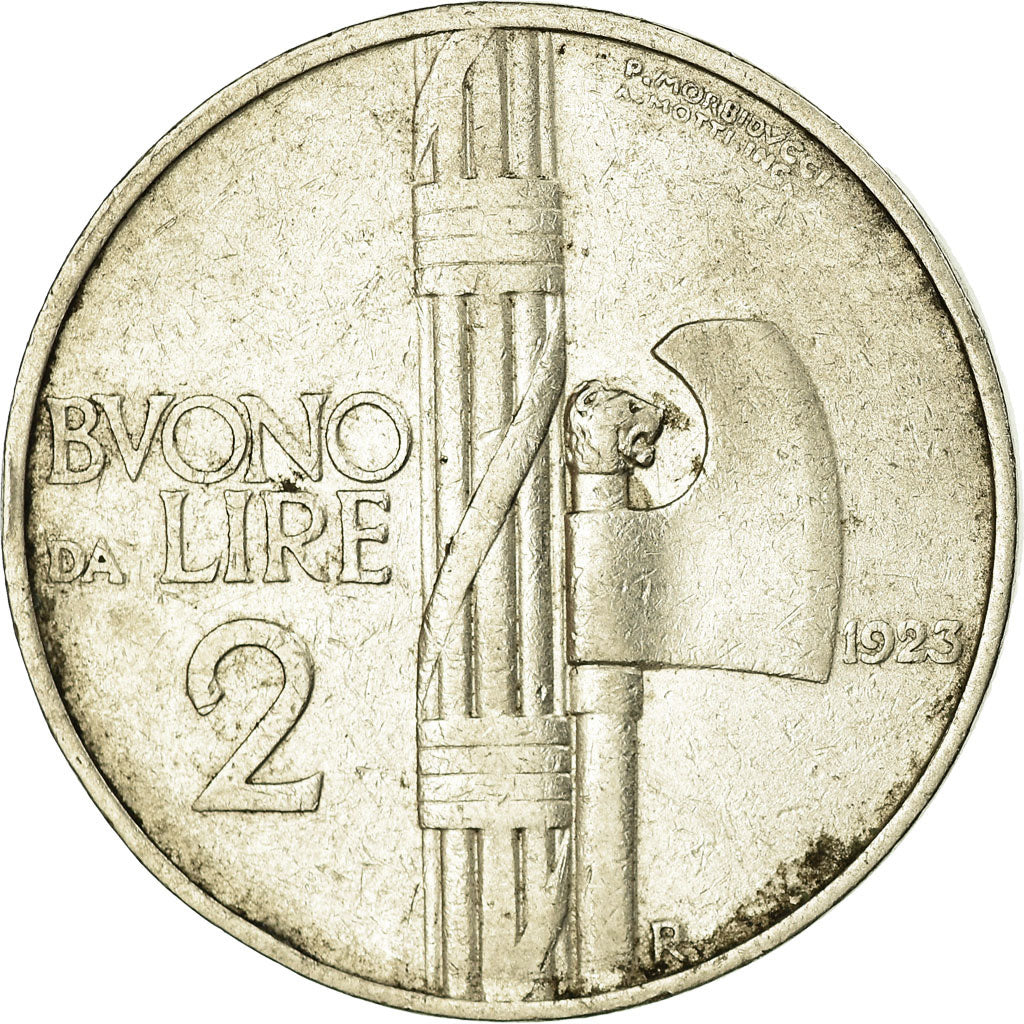 Munten, Italië, Vittorio Emanuele III, 2 Lire, 1923, Rome, ZF, Nickel, KM:63