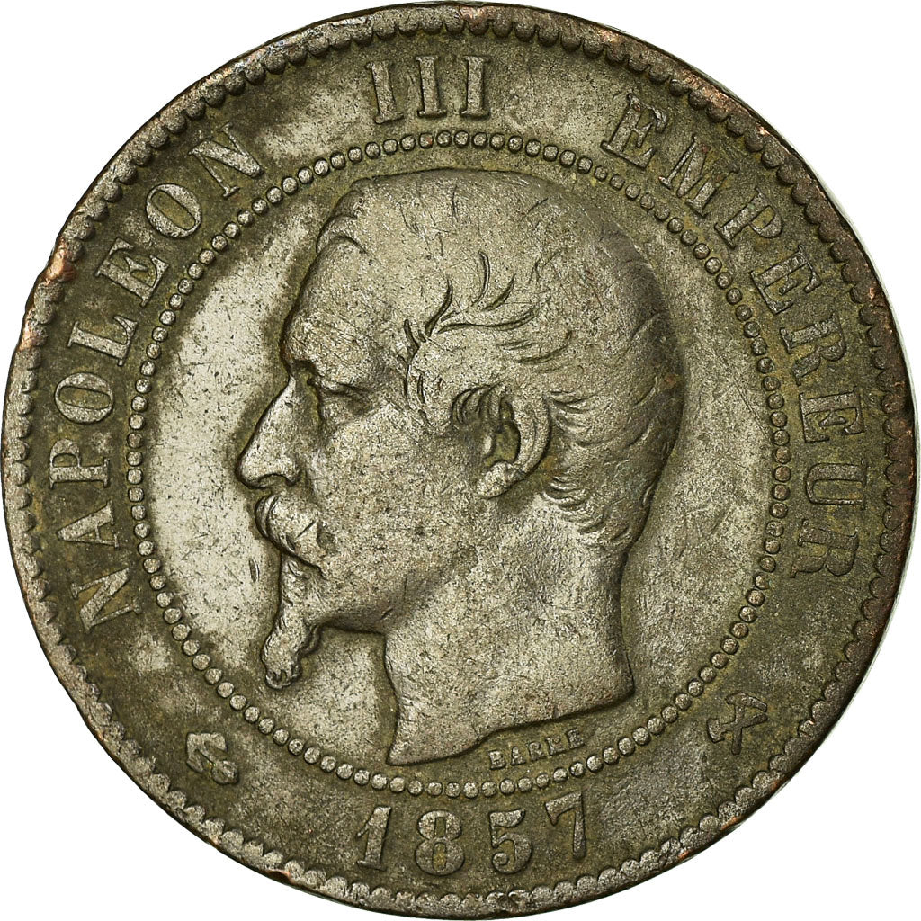 Monnaie, France, Napoleon III, Napoléon III, 10 Centimes, 1857, Rouen, TB+